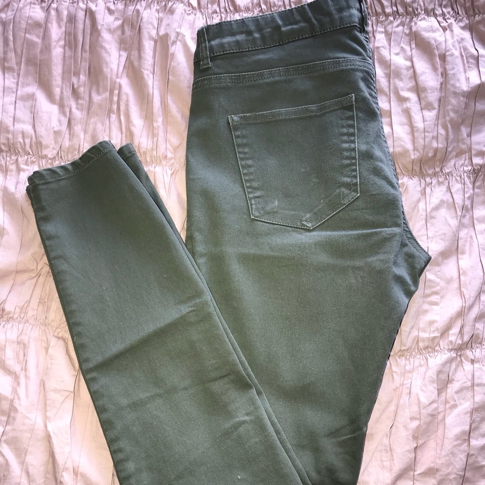H&M Olive Skinny Jeans